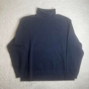 Vintage Polo Ralph Lauren men blue light weight turtle neck sweatshirt 90s  xl